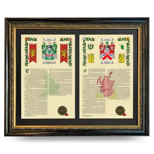 Double Armorial History Framed - Heirloom