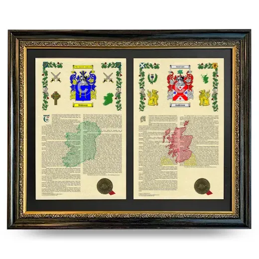 Double Armorial History Framed - Heirloom