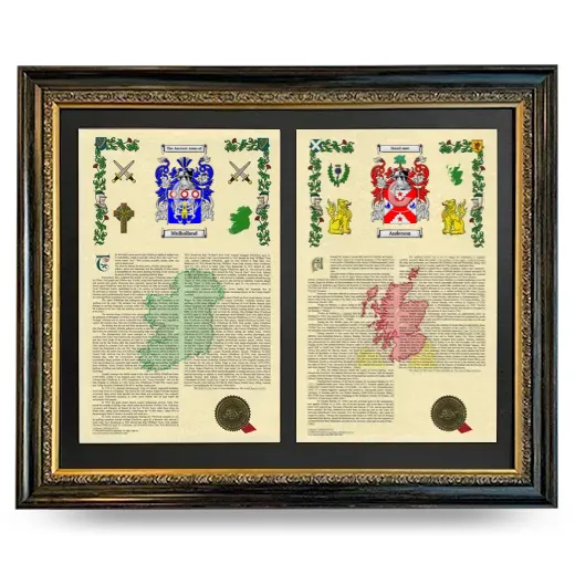 Double Armorial History Framed - Heirloom