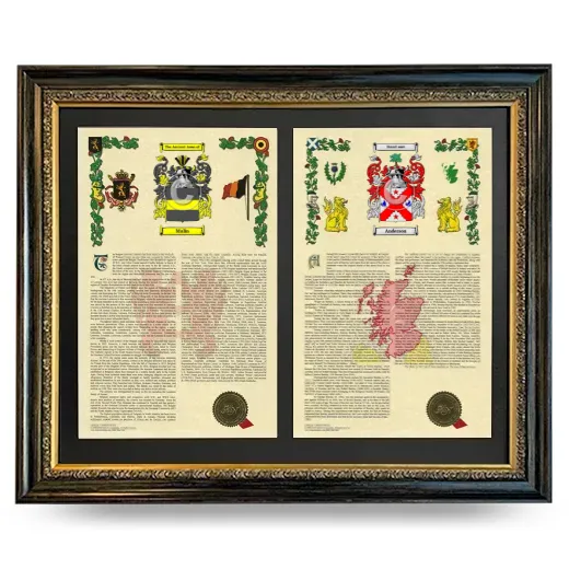 Double Armorial History Framed - Heirloom
