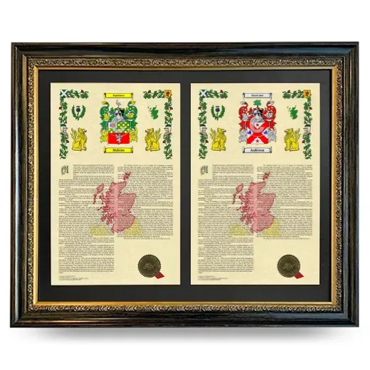 Double Armorial History Framed - Heirloom