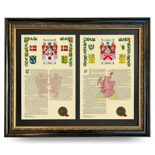 Double Armorial History Framed - Heirloom
