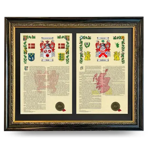 Double Armorial History Framed - Heirloom