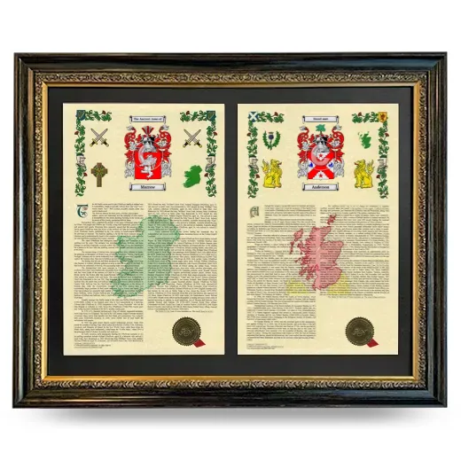 Double Armorial History Framed - Heirloom