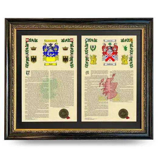 Double Armorial History Framed - Heirloom