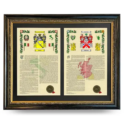 Double Armorial History Framed - Heirloom