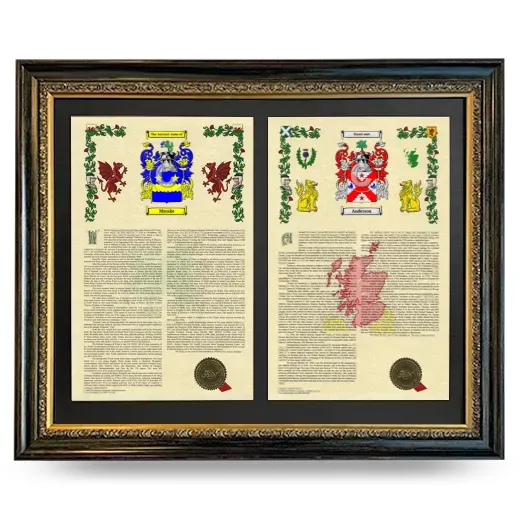Double Armorial History Framed - Heirloom