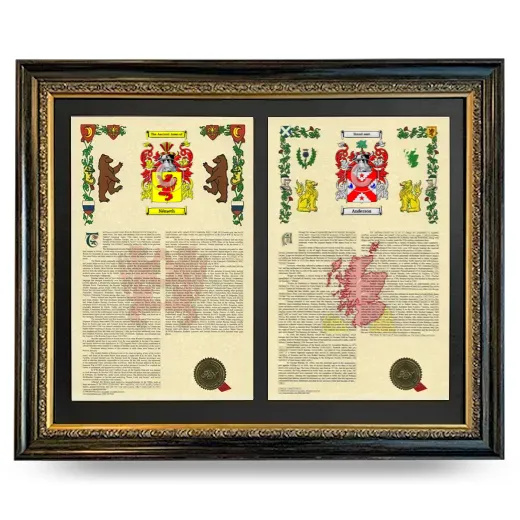Double Armorial History Framed - Heirloom