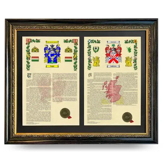 Double Armorial History Framed - Heirloom