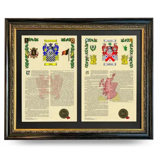 Double Armorial History Framed - Heirloom