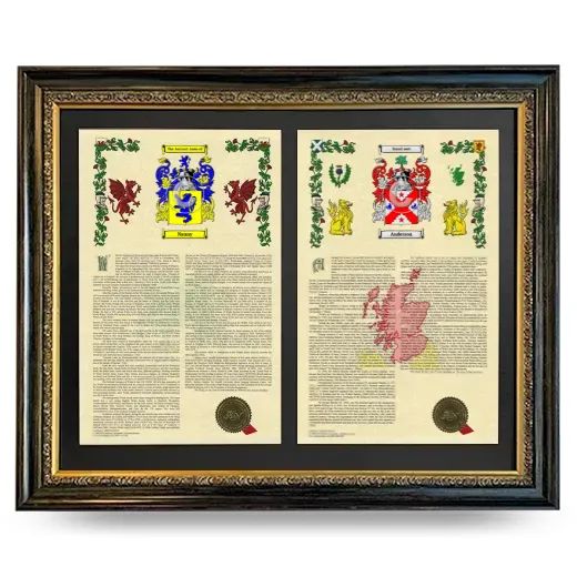 Double Armorial History Framed - Heirloom