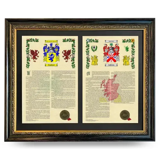 Double Armorial History Framed - Heirloom