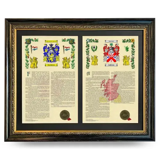 Double Armorial History Framed - Heirloom