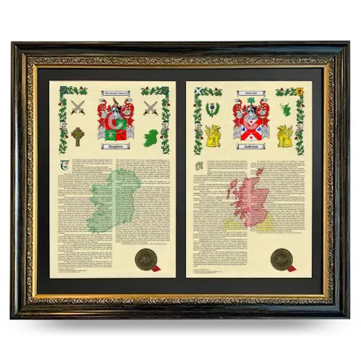 Double Armorial History Framed - Heirloom