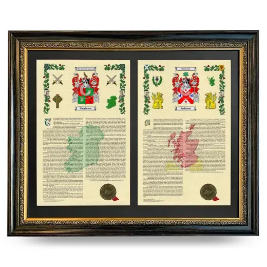 Double Armorial History Framed - Heirloom