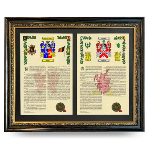 Double Armorial History Framed - Heirloom