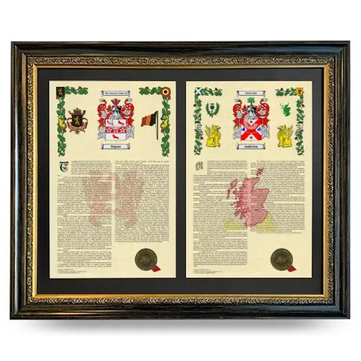 Double Armorial History Framed - Heirloom