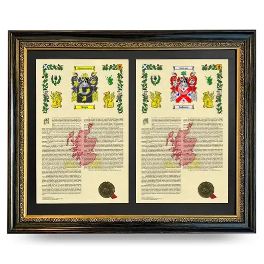 Double Armorial History Framed - Heirloom