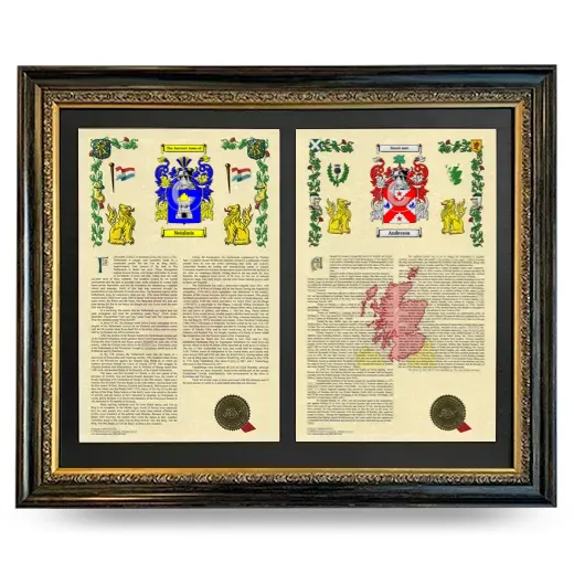 Double Armorial History Framed - Heirloom