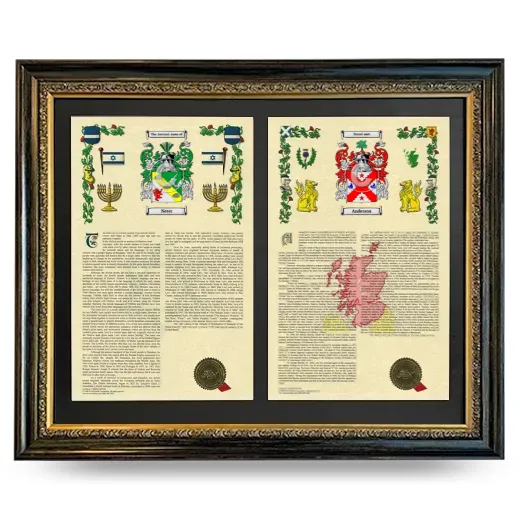 Double Armorial History Framed - Heirloom