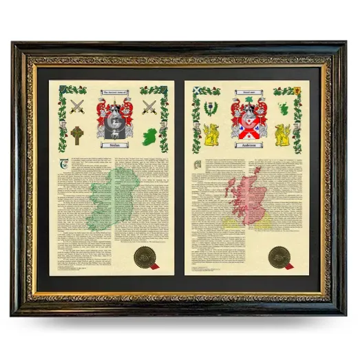Double Armorial History Framed - Heirloom