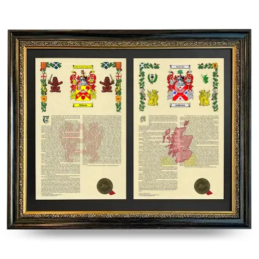 Double Armorial History Framed - Heirloom
