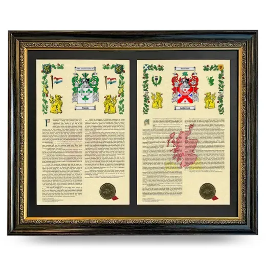 Double Armorial History Framed - Heirloom