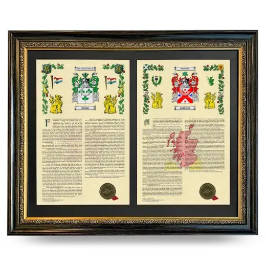 Double Armorial History Framed - Heirloom