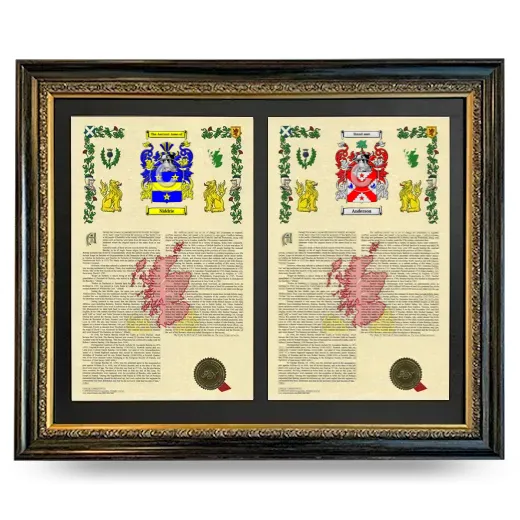 Double Armorial History Framed - Heirloom