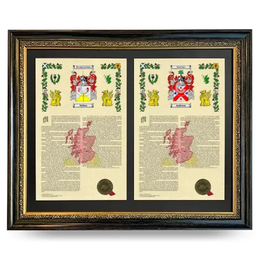 Double Armorial History Framed - Heirloom