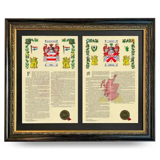 Double Armorial History Framed - Heirloom