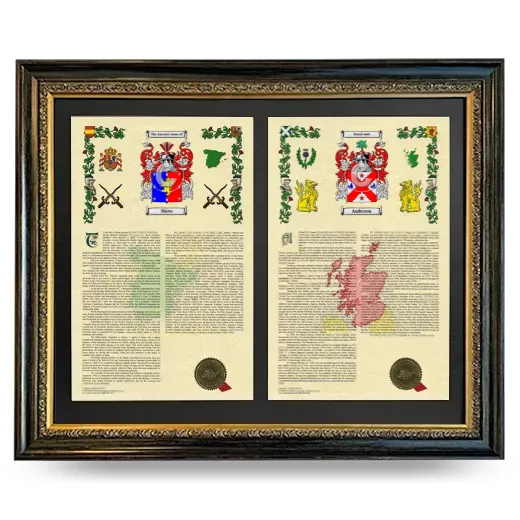 Double Armorial History Framed - Heirloom