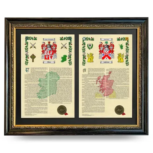 Double Armorial History Framed - Heirloom