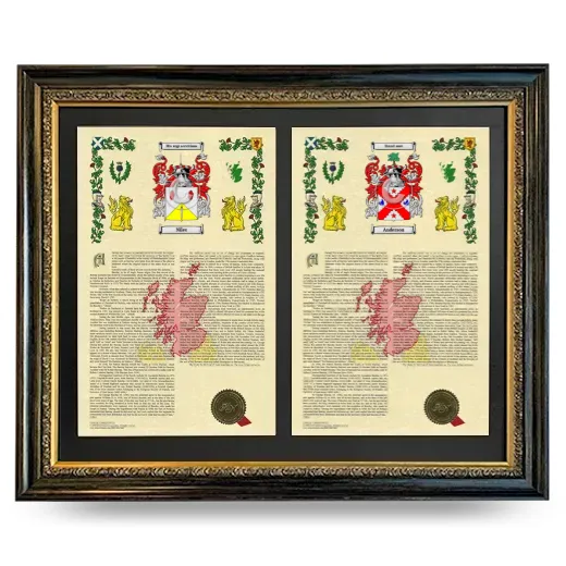 Double Armorial History Framed - Heirloom