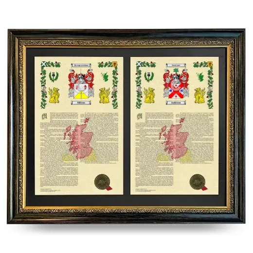 Double Armorial History Framed - Heirloom
