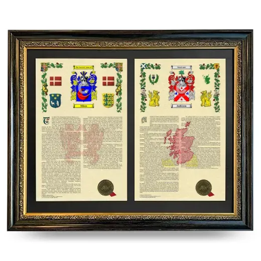 Double Armorial History Framed - Heirloom