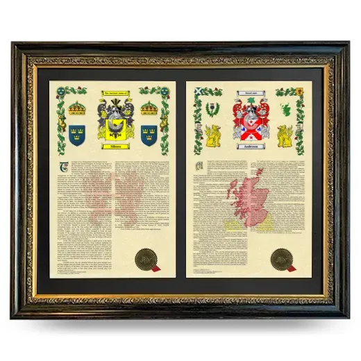 Double Armorial History Framed - Heirloom