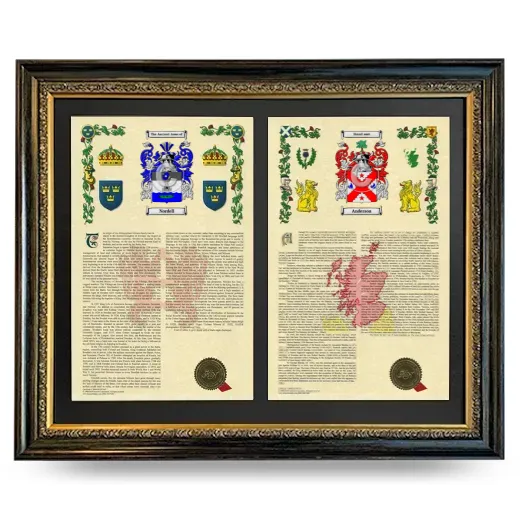 Double Armorial History Framed - Heirloom