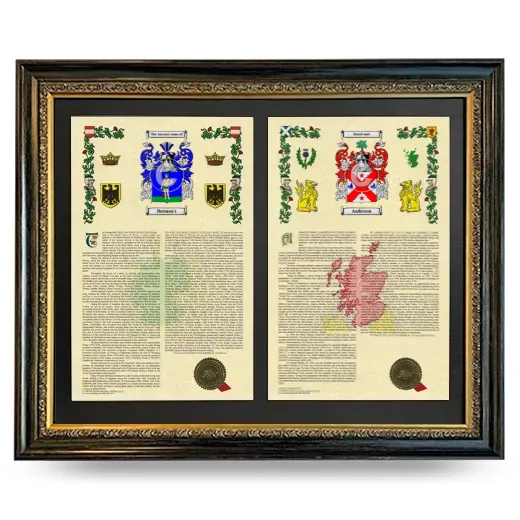 Double Armorial History Framed - Heirloom