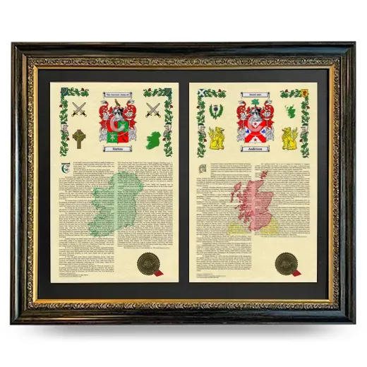 Double Armorial History Framed - Heirloom