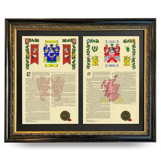Double Armorial History Framed - Heirloom