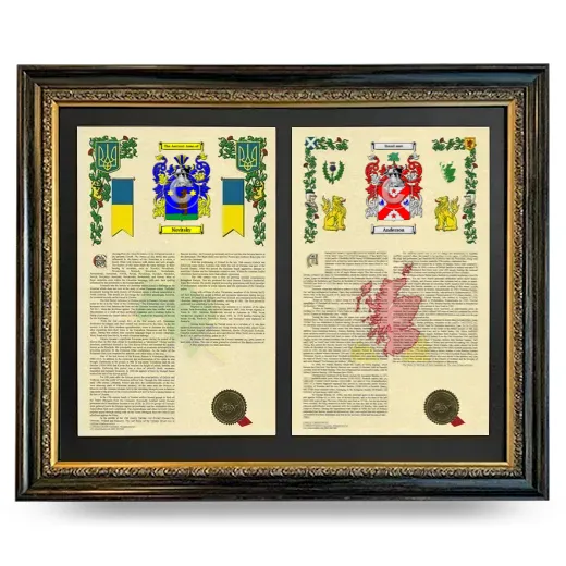 Double Armorial History Framed - Heirloom