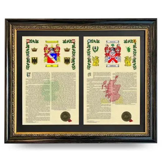Double Armorial History Framed - Heirloom