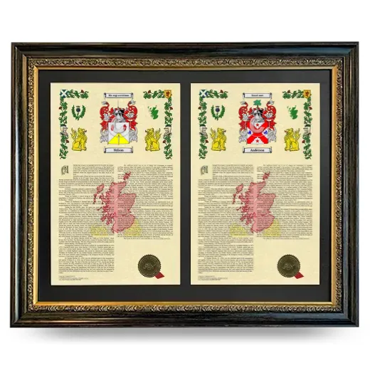 Double Armorial History Framed - Heirloom