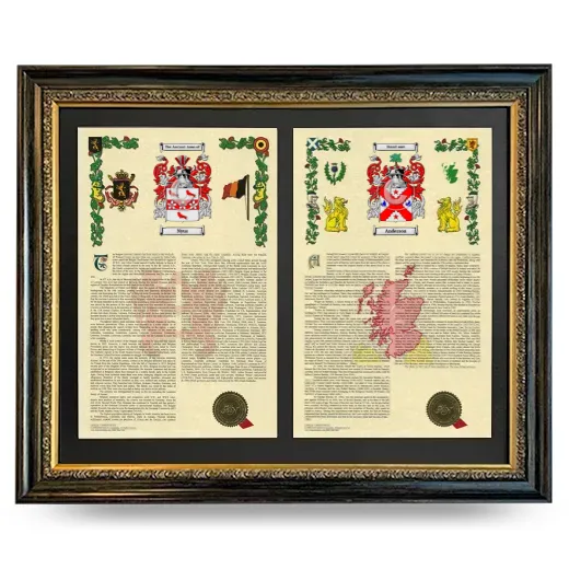 Double Armorial History Framed - Heirloom