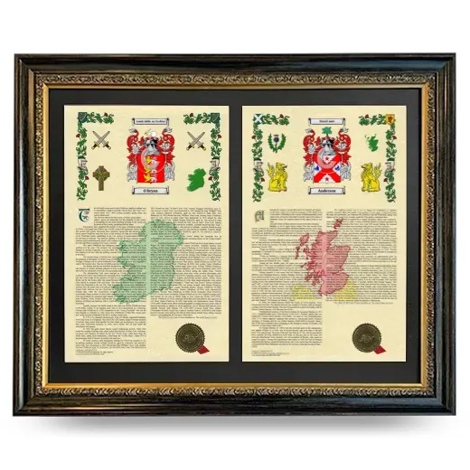 Double Armorial History Framed - Heirloom