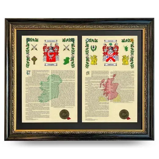 Double Armorial History Framed - Heirloom