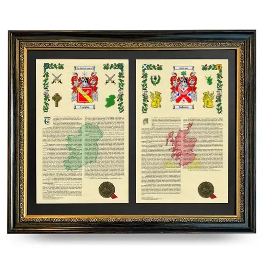 Double Armorial History Framed - Heirloom