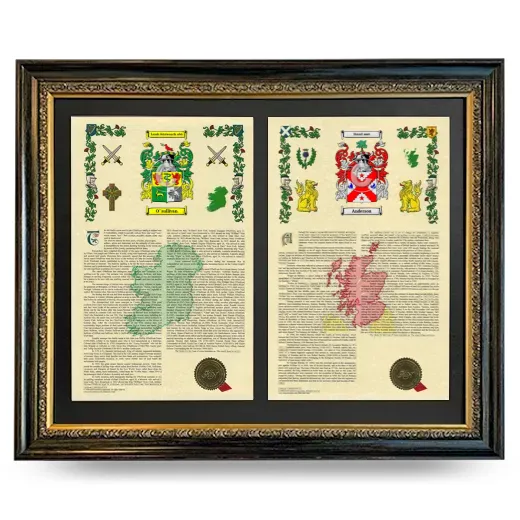 Double Armorial History Framed - Heirloom