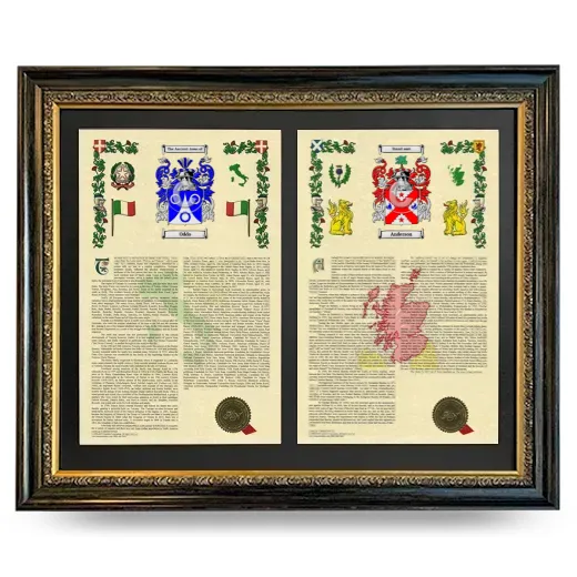 Double Armorial History Framed - Heirloom